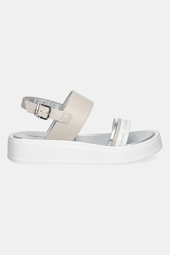 Παιδικά Πέδιλα Calvin Klein Jeans V4A2.82053.35.39 μπεζ SS25