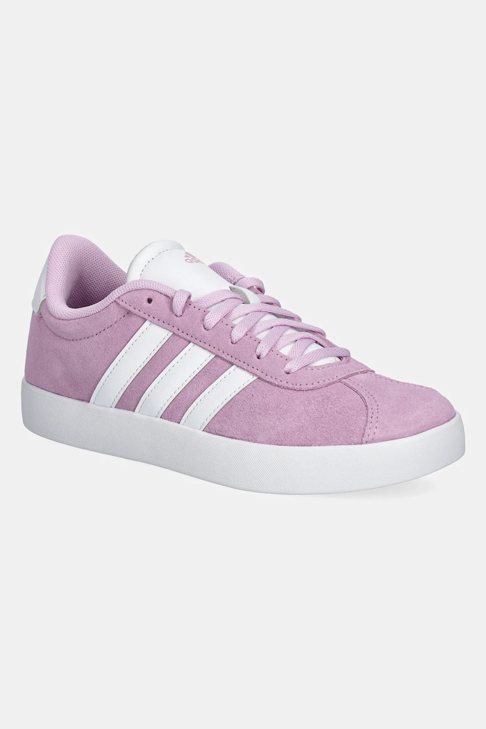 Detské semišové tenisky adidas VL COURT 3.0 imitácia kože ružová ID6310