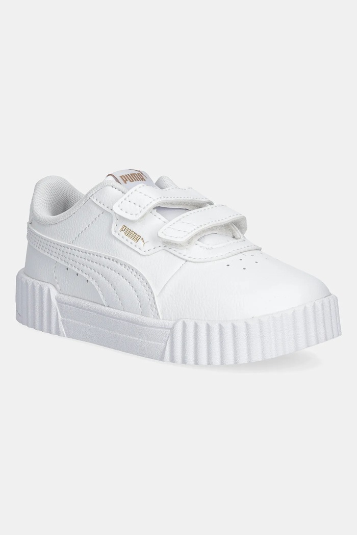 Детские кроссовки Puma Carina 3.0 V имитация натуральной кожи белый 401480
