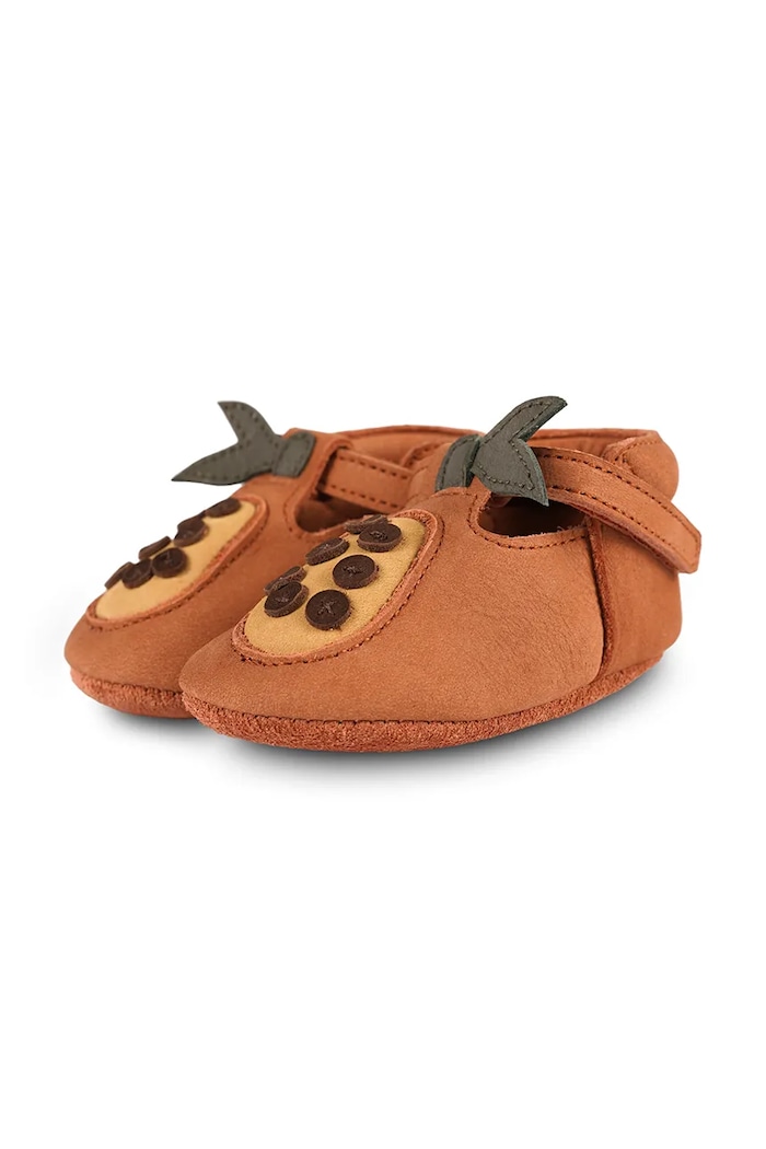 Бебешки велурени обувки Donsje Nanoe Shoes Papaya без изолация кафяв 1005019
