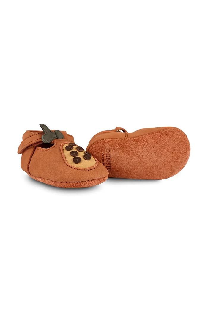 Бебешки велурени обувки Donsje Nanoe Shoes Papaya кафяв 1005019