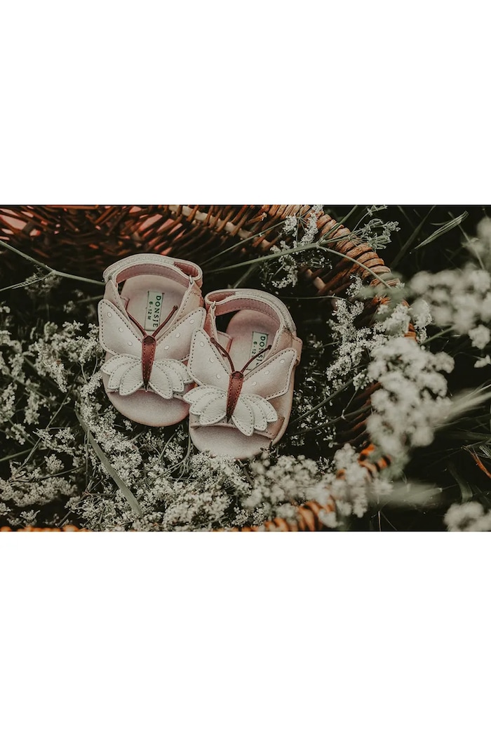 Detské kožené sandálky Donsje Tuti Sky Sandals Butterfly ružová 1036601