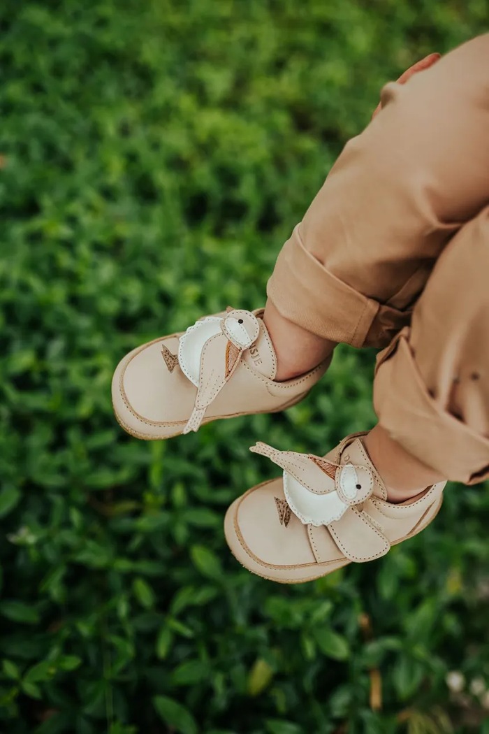 Donsje buty skórzane niemowlęce Niek Sneakers Pink Chickadee nieocieplane różowy 1037007