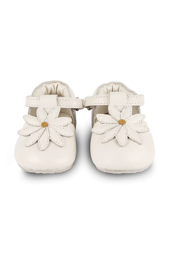 Donsje balerini din piele pentru bebelusi Franny Shoes Daisy 1041002 alb SS25