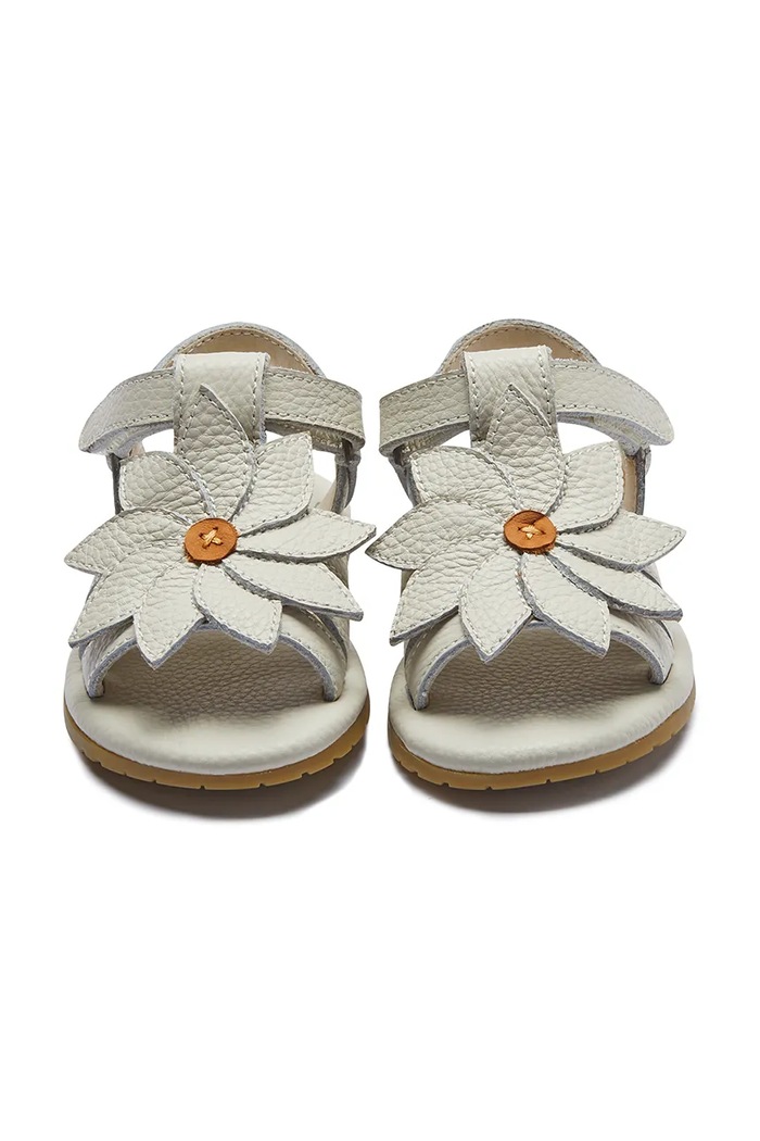 Бебешки кожени сандали Donsje Jiles Fields Sandals Daisy 1501701 бял AA00