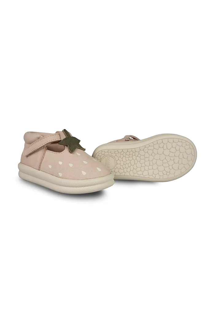 Dětské nubukové polobotky Donsje Joeka Shoes Strawberry nubuk růžová 1501905