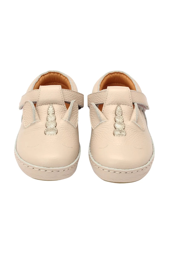 Девочка Детские кожаные полуботинки Donsje Xan Special Shoes Unicorn 2011004.22.28 бежевый