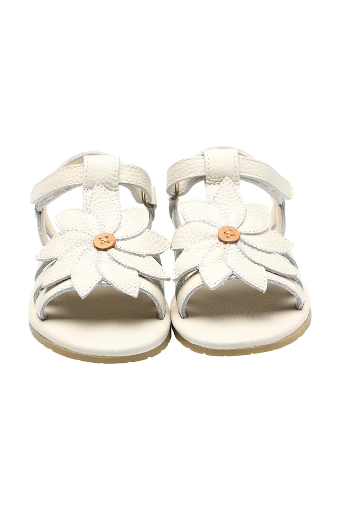 Fete Donsje sandale din piele pentru copii Iles Fields Sandals Daisy 2025102.22.28 alb