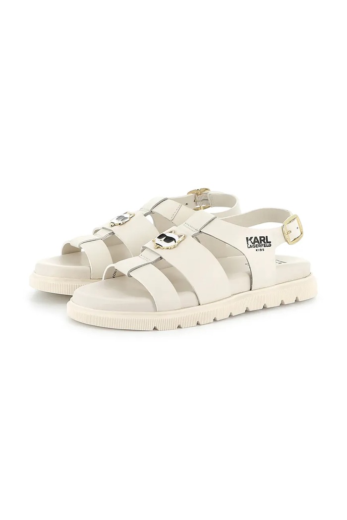 Детски сандали от кожа Karl Lagerfeld бежов Z30372.36.39