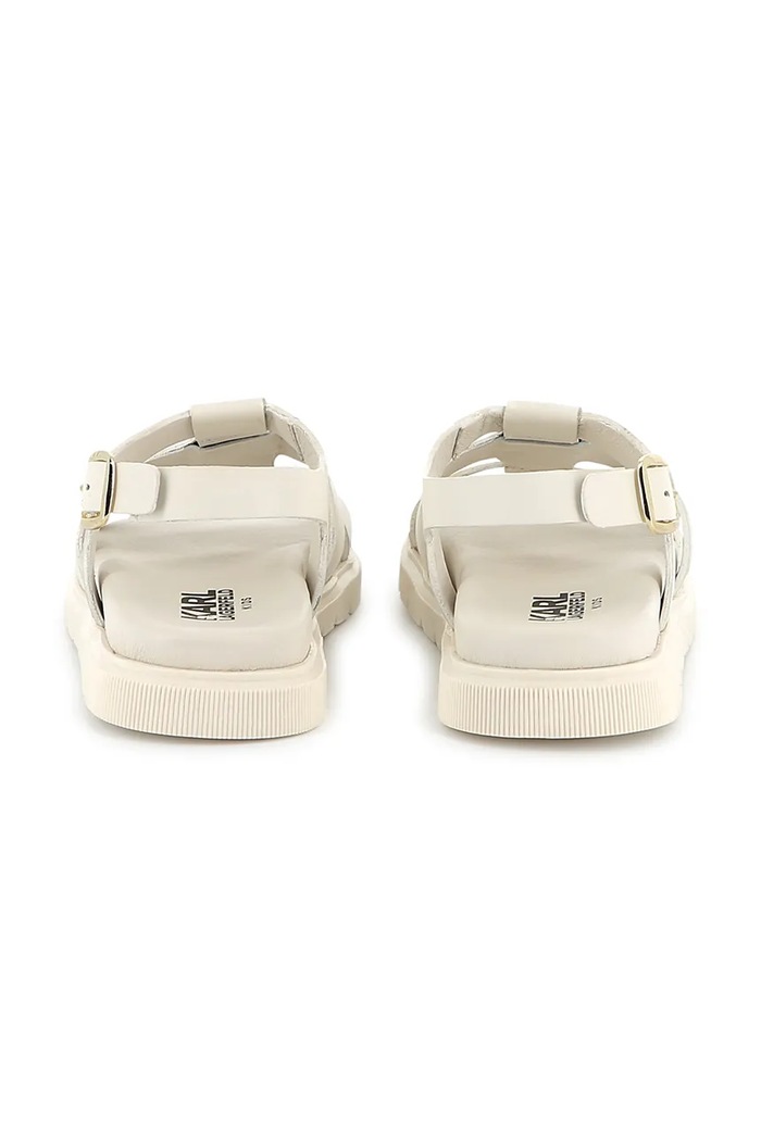 Момиче Детски сандали от кожа Karl Lagerfeld Z30372.36.39 бежов