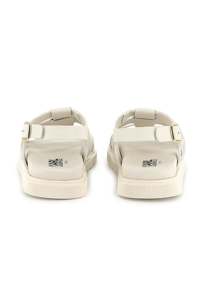 Момиче Детски сандали от кожа Karl Lagerfeld Z30372.36.39 бежов