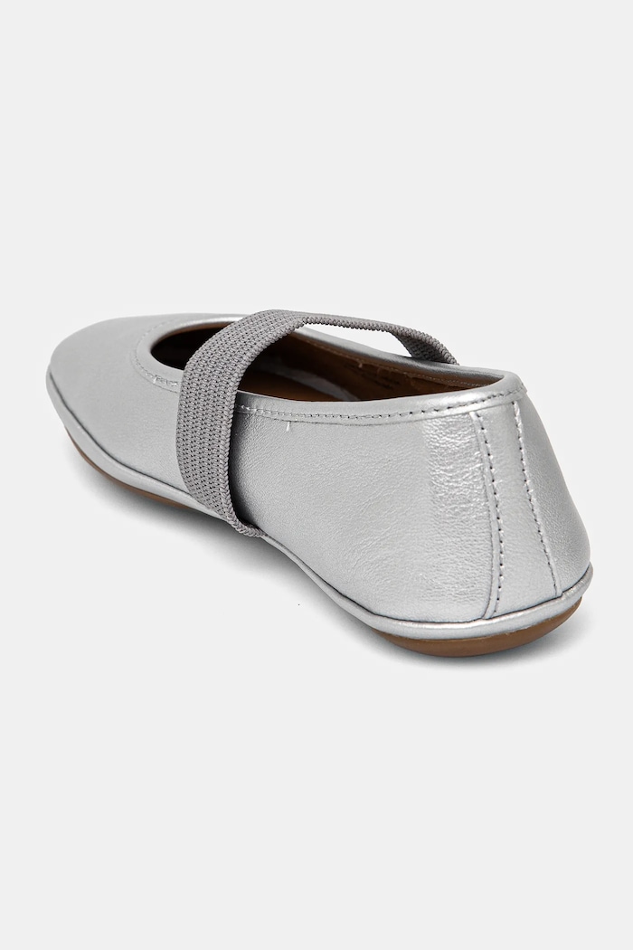 Fete Camper balerini din piele pentru copii Right Kids 80025.28.34 argintiu