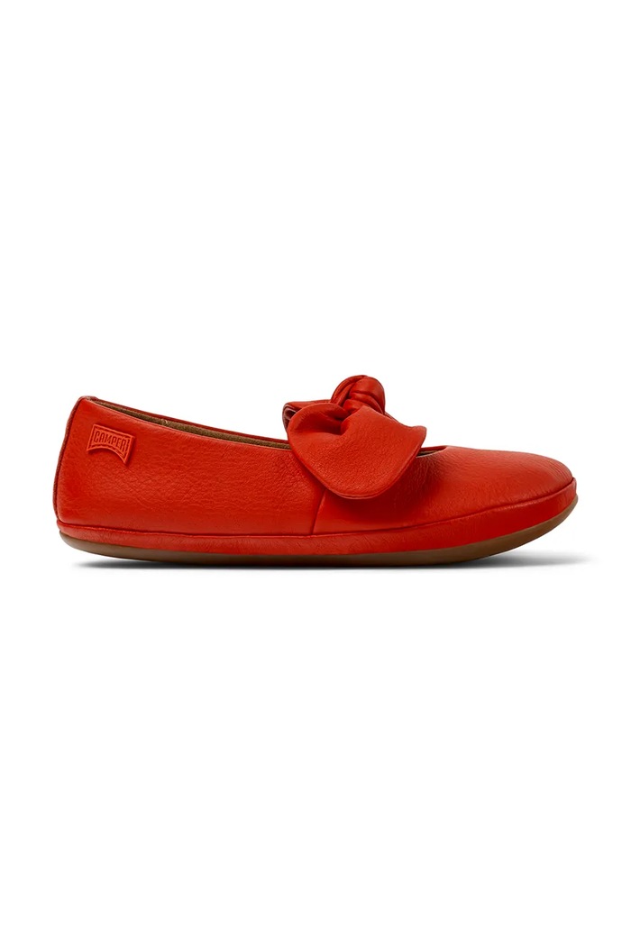 Camper baleriny skórzane dziecięce Right Kids K800434.28.34 czerwony AW25