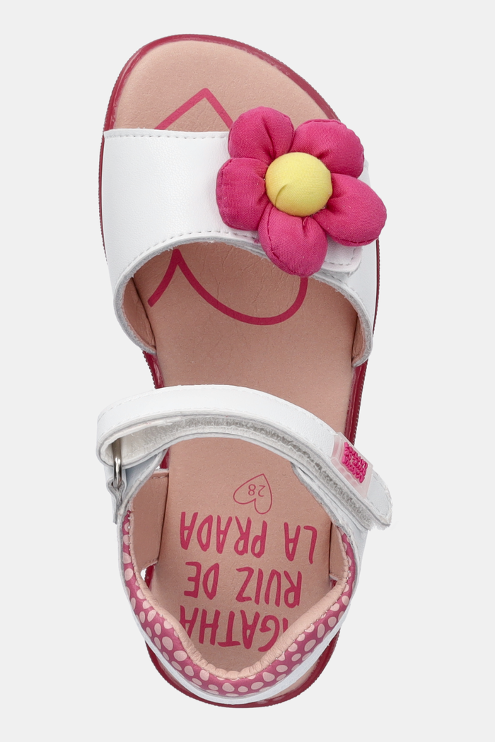 Dětské kožené sandály Agatha Ruiz de la Prada bílá 252964.28.34