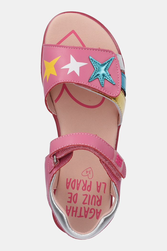 Dětské kožené sandály Agatha Ruiz de la Prada růžová 252960.28.34