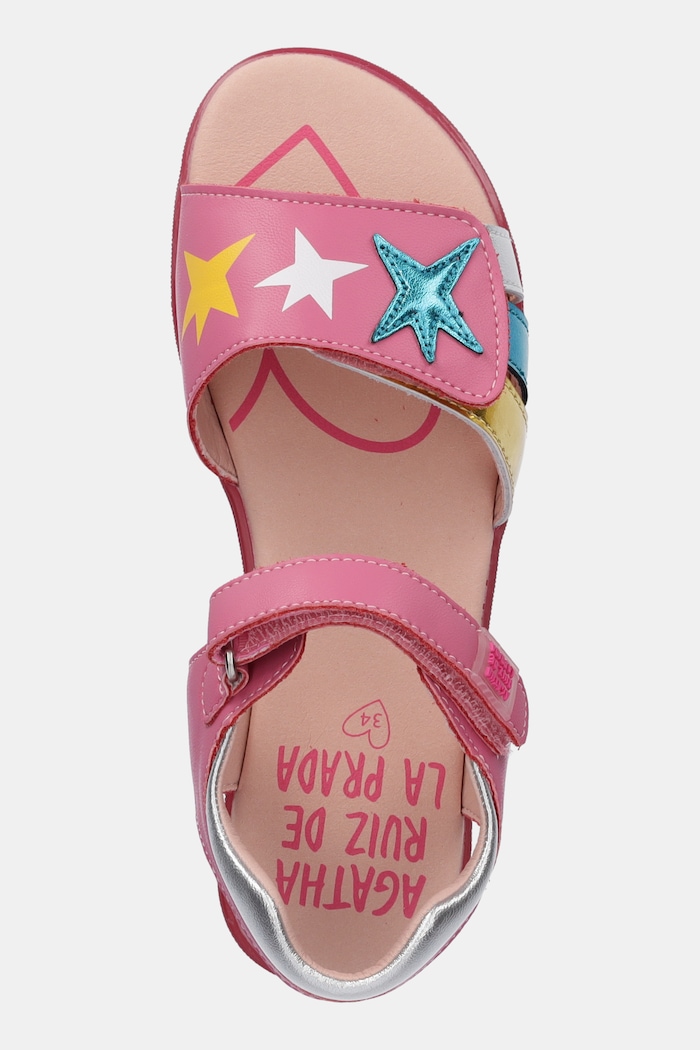 Dětské kožené sandály Agatha Ruiz de la Prada růžová 252960.28.34