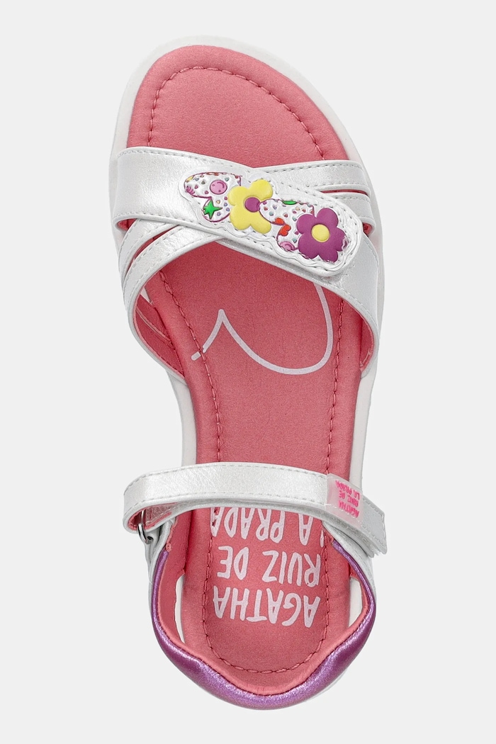 Agatha Ruiz de la Prada sandały dziecięce srebrny 252970