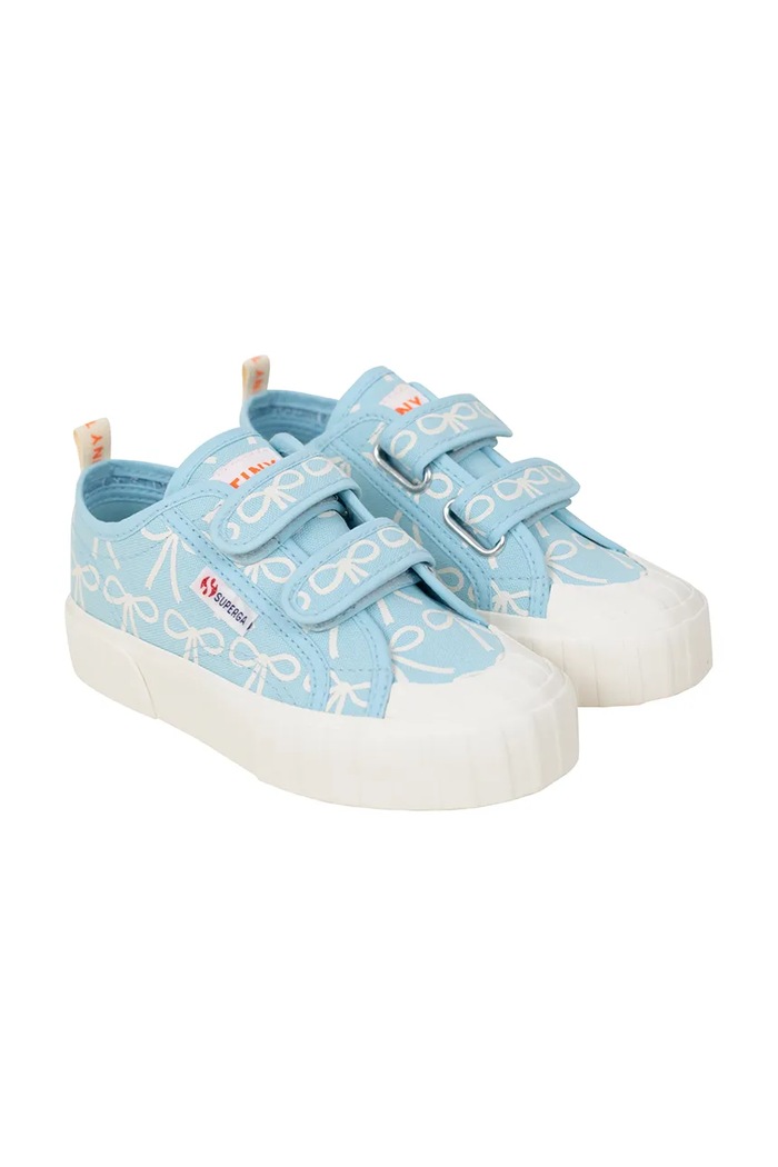 Detské tenisky Tinycottons BOWS SNEAKERS X SUPERGA SS25.905 modrá SS25
