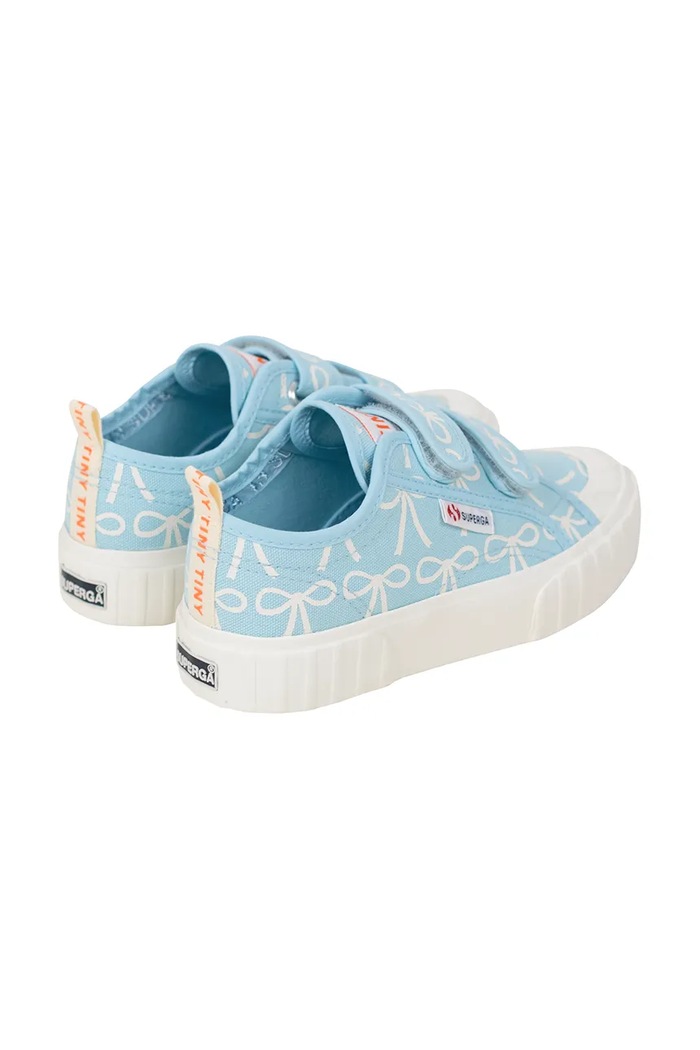 Dievča Detské tenisky Tinycottons BOWS SNEAKERS X SUPERGA SS25.905 modrá