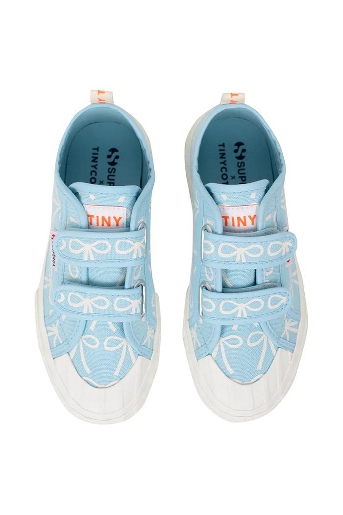 Detské tenisky Tinycottons BOWS SNEAKERS X SUPERGA modrá SS25.905