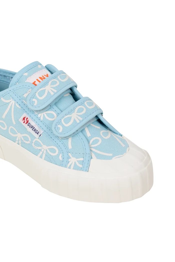 Detské tenisky Tinycottons BOWS SNEAKERS X SUPERGA SS25.905 modrá