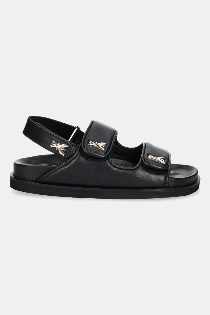 Patrizia Pepe Girl sandały skórzane PPJ322 czarny SS25
