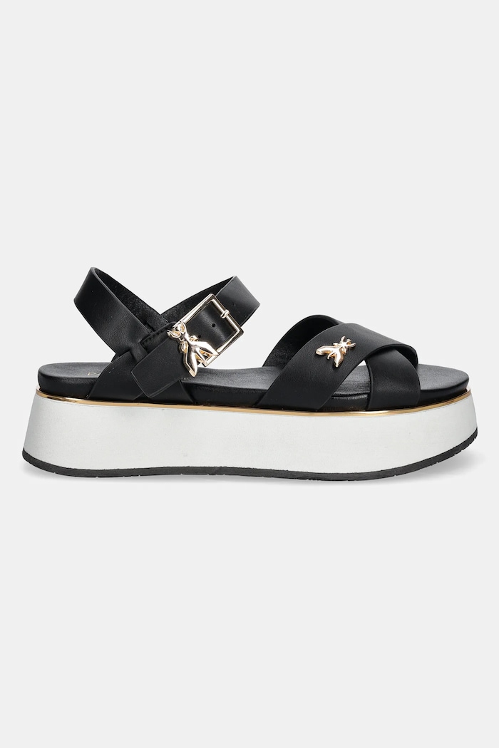 Patrizia Pepe Girl sandały skórzane PPJ334 czarny SS25