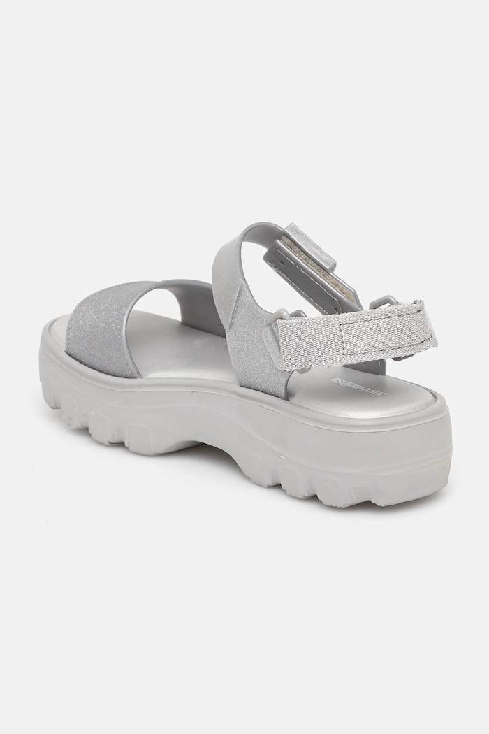 Dievča Melissa sandále na platforme detské KICK OFF SANDAL M.35692 strieborná