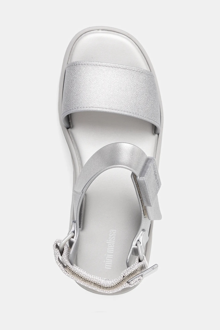 Melissa sandále na platforme detské KICK OFF SANDAL strieborná M.35692