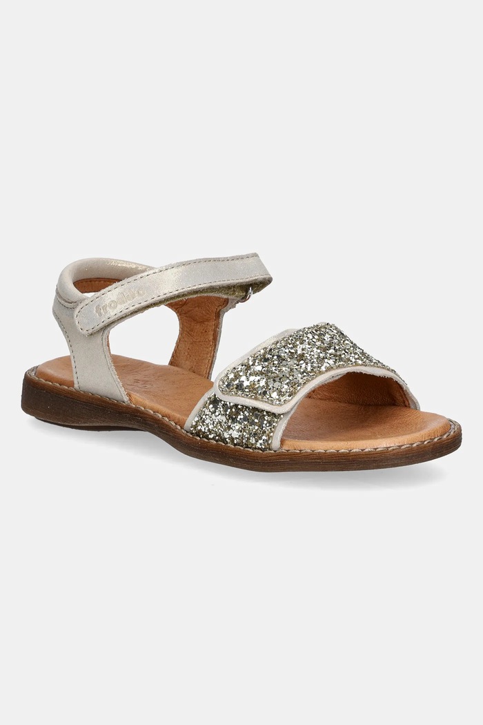 Παιδικά σανδάλια Froddo LORE SPARKLE υφασμάτινο χρυσαφί G3150249.25.30