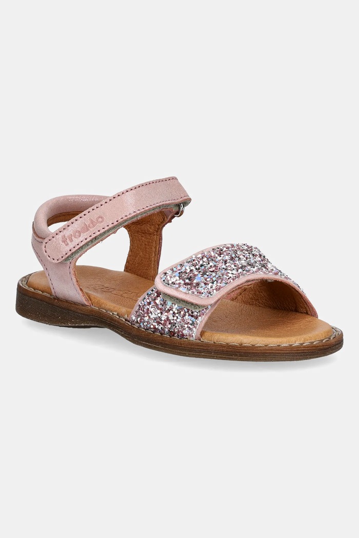 Detské sandále Froddo LORE SPARKLE usňová koža ružová G3150249.25.30