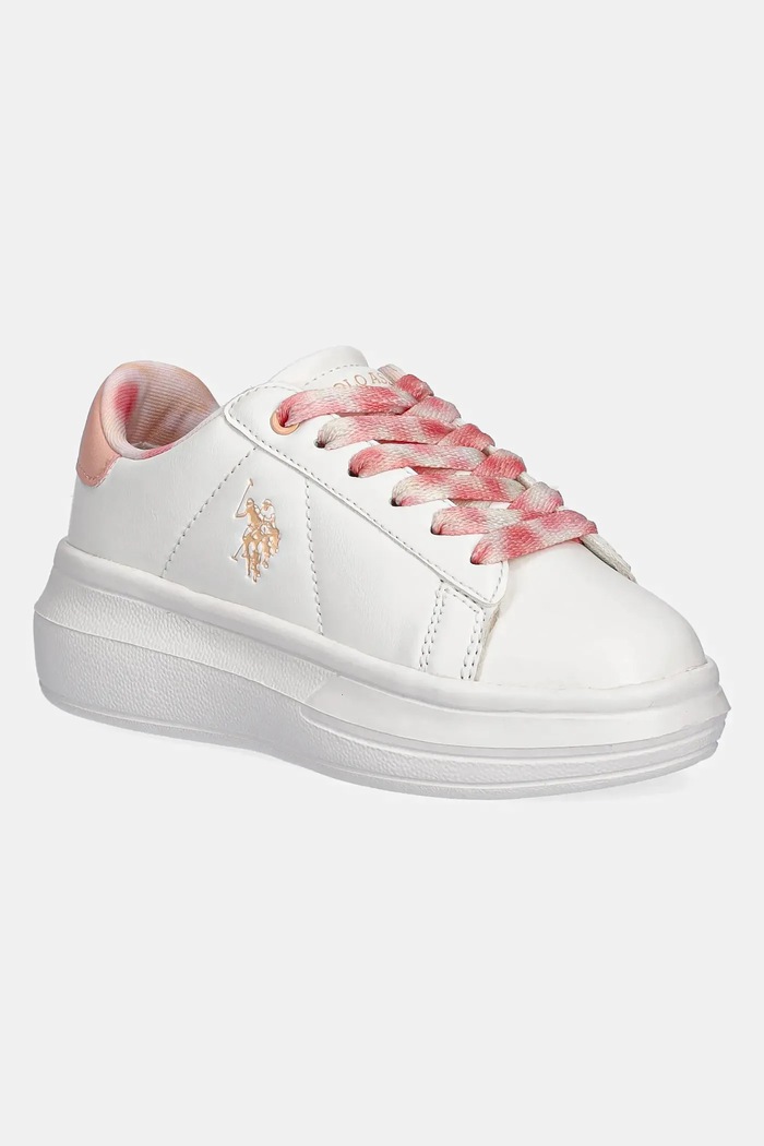 U.S. Polo Assn. sneakersy dziecięce HELIS013 imitacja skóry licowej pomarańczowy HELIS013K.5Y3.27.34