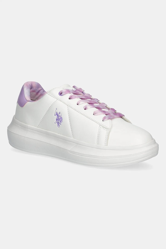 Παιδικά sneakers U.S. Polo Assn. HELIS013 απομίμηση λείου δέρματος λευκό HELIS013K.5Y3.35.39