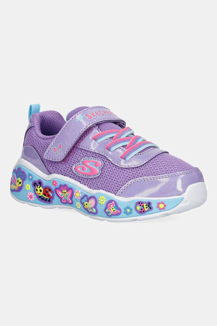 Παιδικά sneakers Skechers PLAY SCENE συνθετικό μωβ 303158N