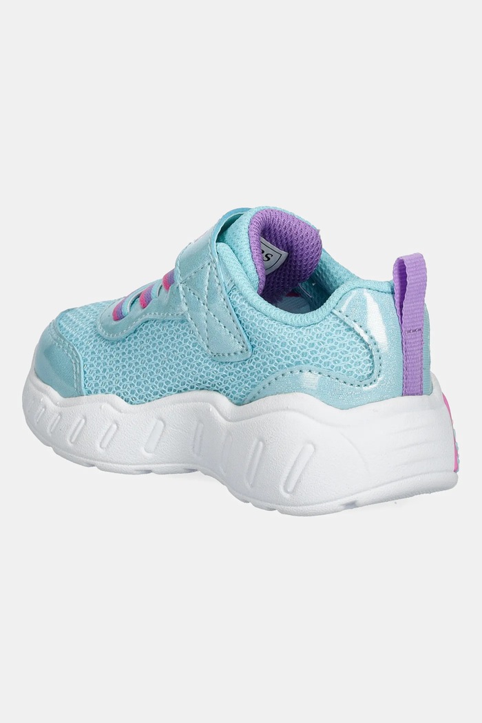 Dziewczynka Skechers sneakersy dziecięce PLAY SCENE 303158N turkusowy