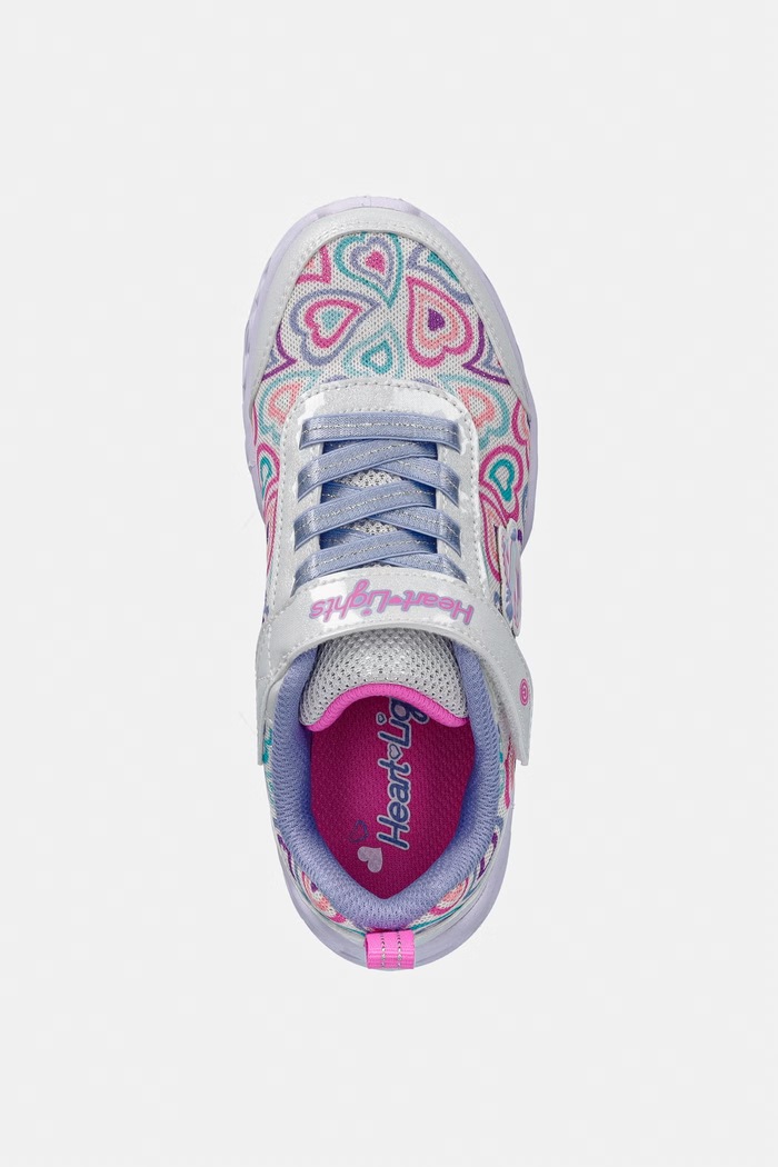 Παιδικά sneakers Skechers HEART LIGHTS ασημί 303257L