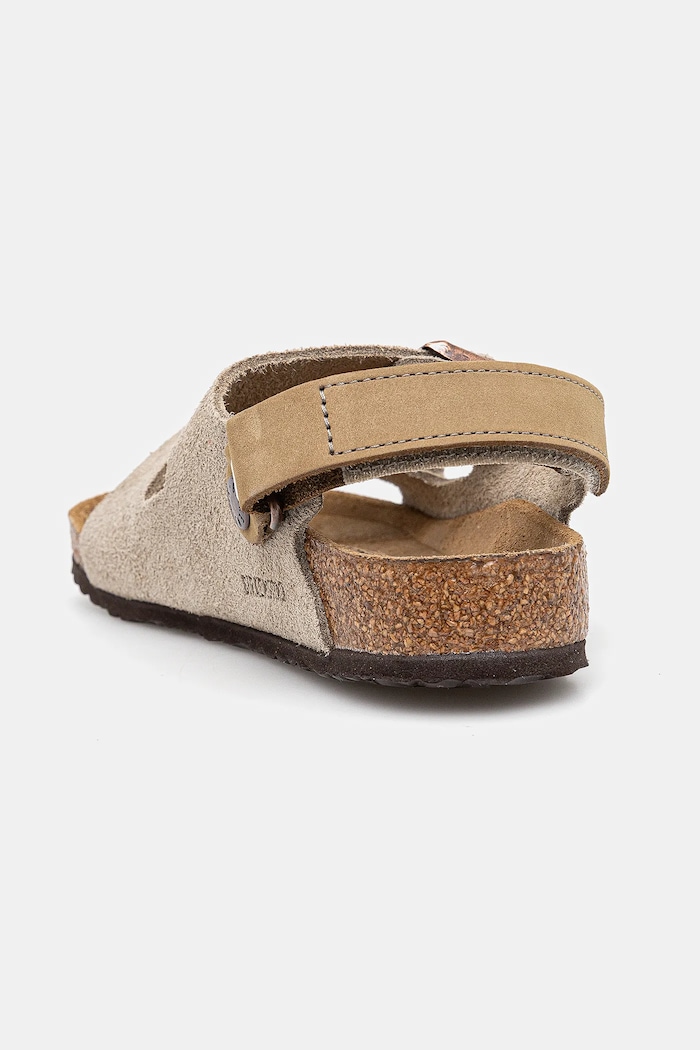 Fiú Birkenstock gyerekszandál velúrból Milano 1029471.24.35 bézs
