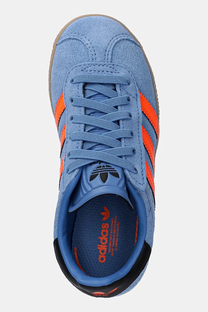 adidas Originals sneakers de piele întoarsă pentru copii GAZELLE albastru JQ7836