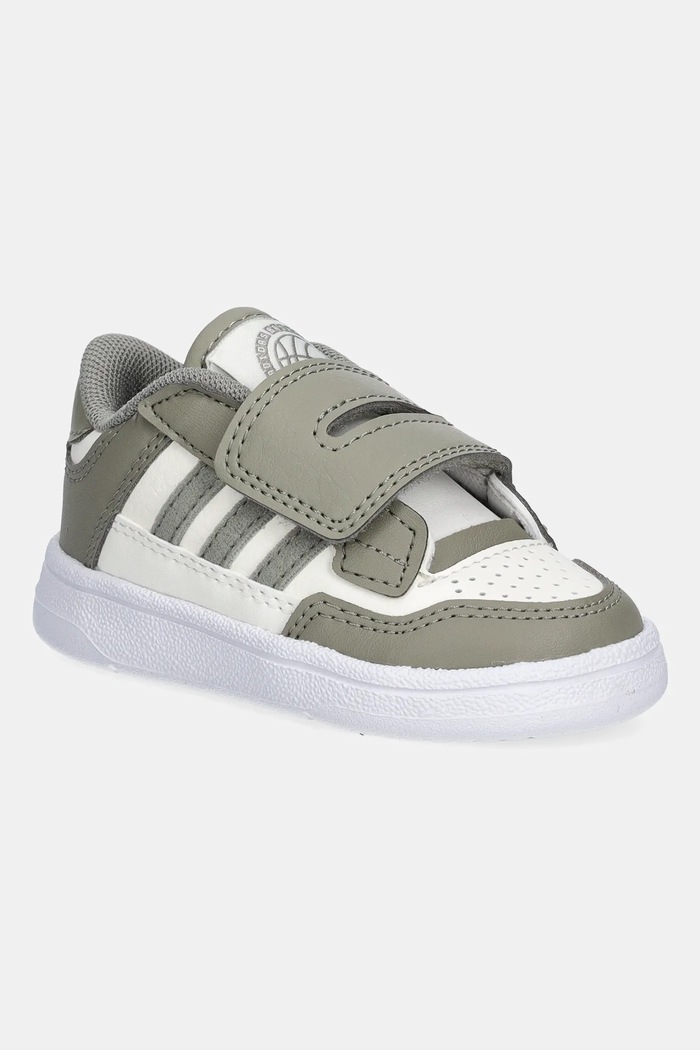 Detské tenisky adidas Originals RAPID COURT suchý zips sivá JS3545