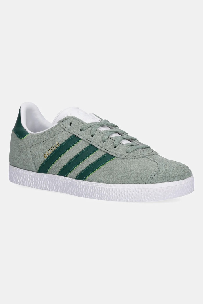 adidas Originals sneakersy zamszowe dziecięce GAZELLE imitacja skóry licowej zielony JP5540