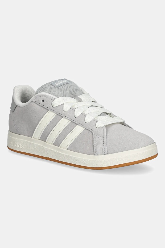 Dječje tenisice od brušene kože adidas GRAND COURT 00s imitacija zrnate kože siva JH6179