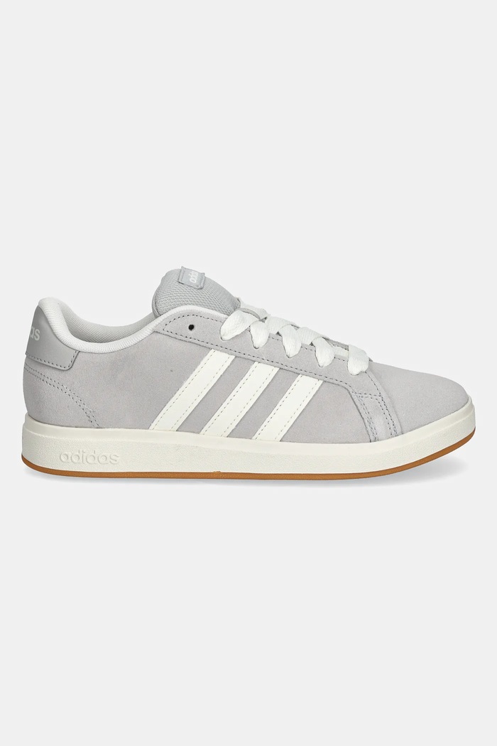 Dječje tenisice od brušene kože adidas GRAND COURT 00s JH6179 siva SS25