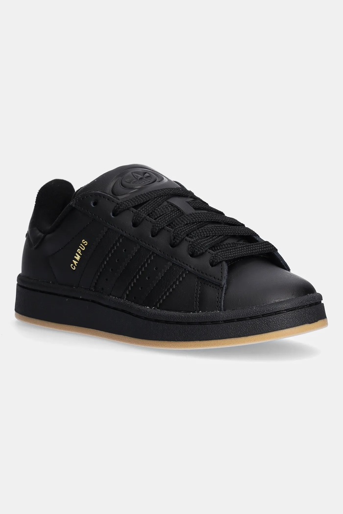 Dětské kožené sneakers boty adidas Originals CAMPUS 00s imitace kůže černá JR5759