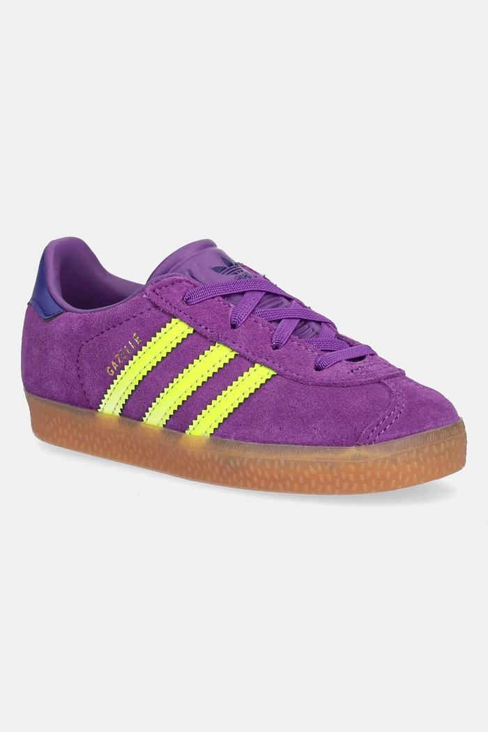 adidas Originals sneakersy dziecięce GAZELLE skóra zamszowa fioletowy JP7136
