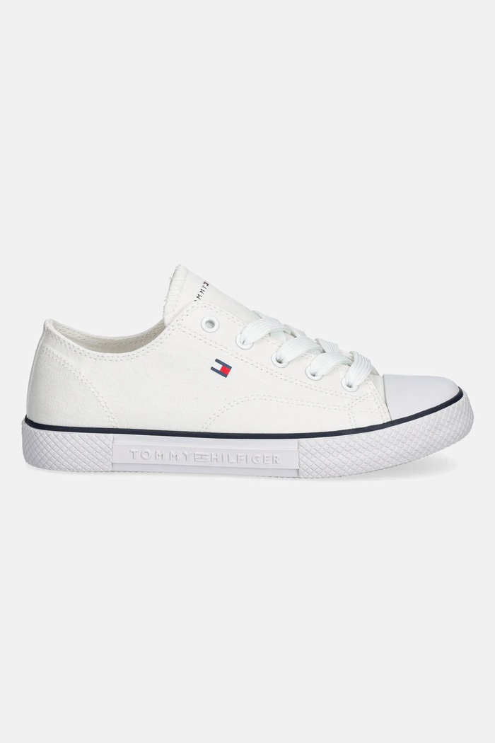 Παιδικά πάνινα παπούτσια Tommy Hilfiger T3X9.33846.30.34 λευκό SS25