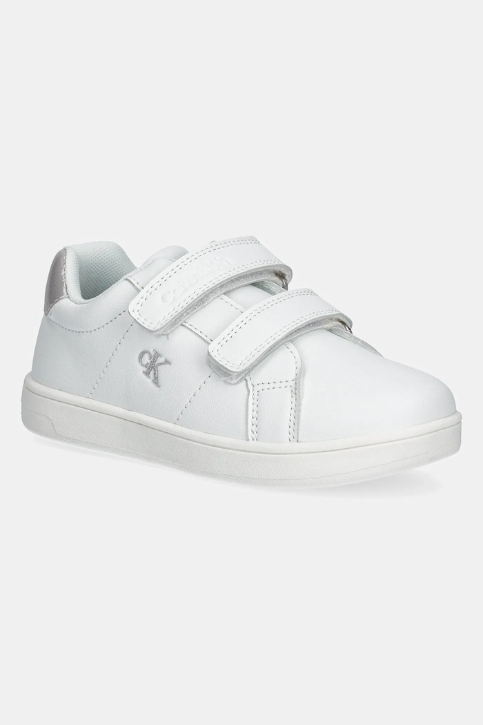 Dětské sneakers boty Calvin Klein Jeans imitace kůže bílá V1A9.82007