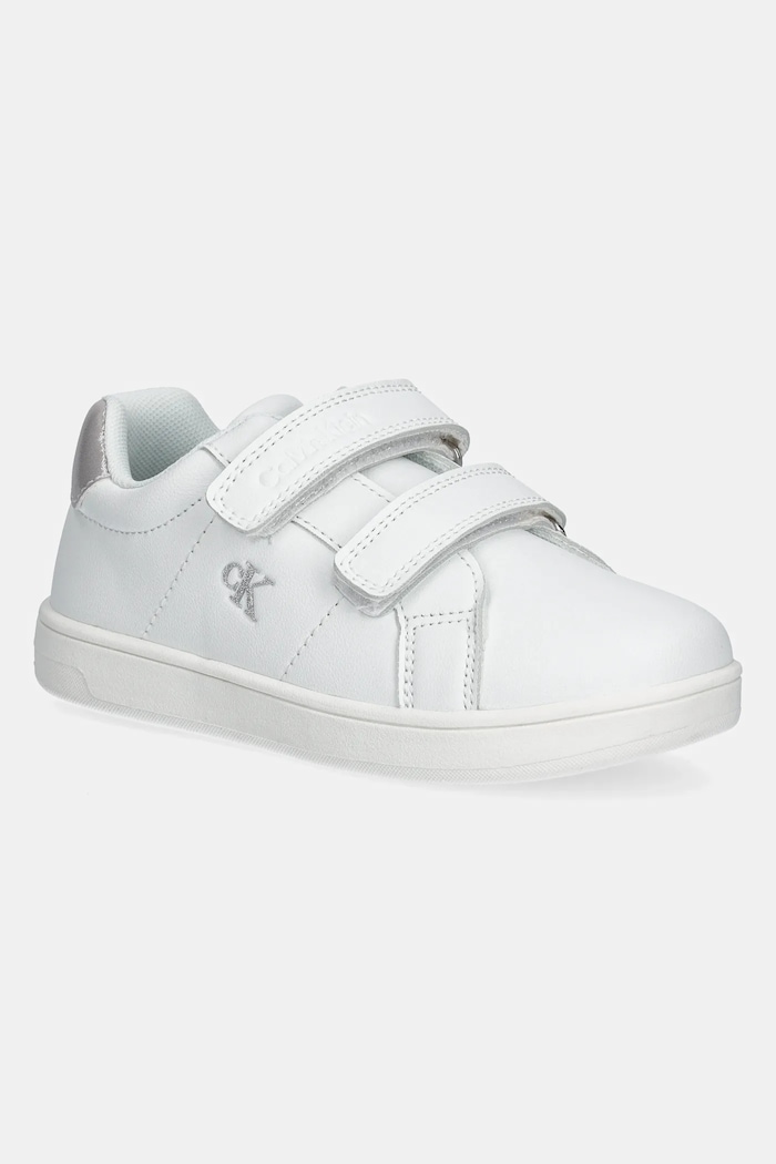 Dětské sneakers boty Calvin Klein Jeans imitace kůže bílá V1A9.82007