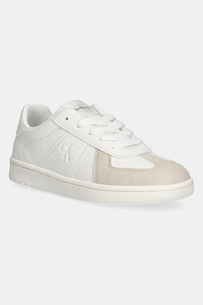 Calvin Klein Jeans sneakersy dziecięce imitacja skóry licowej beżowy V3X9.82081.30.34