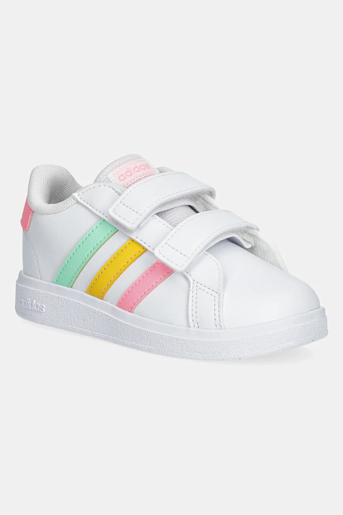 adidas sneakersy dziecięce GRAND COURT 2.0 imitacja skóry licowej biały HP8917