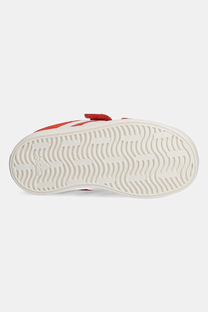adidas sneakersy zamszowe dziecięce VL COURT 3.0 JH6307 pomarańczowy